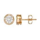 Forever Brilliant 1 Carat T.w. Lab-created Moissanite 14k Gold Solitaire Earrings, Women's, White