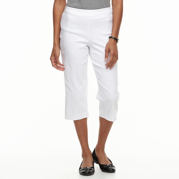 Women's Dana Buchman Millennium 21-in. Pull-on Capris, Size: Medium, Natural