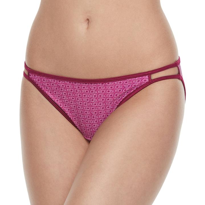 Vanity Fair Illumination String Bikini Panty 18108, Women's, Size: 5, Purple