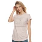 Women's Apt. 9&reg; Graphic Tee, Size: Small, Light Pink