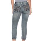 Women's Apt. 9&reg; Embellished Capri Jeans, Size: 8, Blue