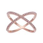 Brilliance X Ring With Swarovski Crystals, Women's, Size: 9, Pink