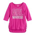 Girls 7-16 So&reg; Lace-up Side Graphic Tunic, Size: 14, Pink