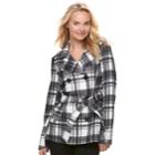 Juniors' J-2 Print Double Breasted Coat, Teens, Size: Xl, Oxford