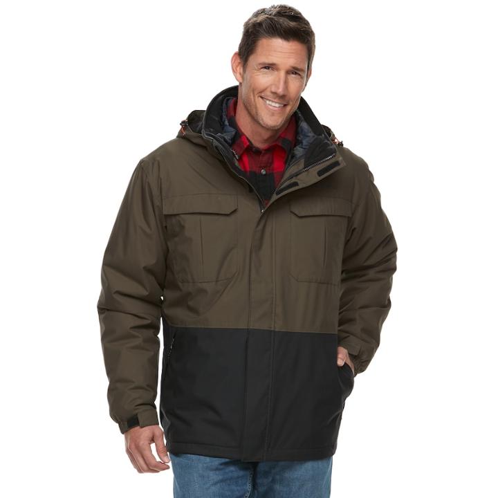 Men's Free Country 3-in-1 Systems Jacket, Size: Medium, Med Green
