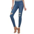 Women's Jennifer Lopez Destructed Jeggings, Size: 2 - Regular, Dark Blue