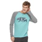Men's Urban Pipeline&reg; Graphic Raglan Tee, Size: Large, Med Blue