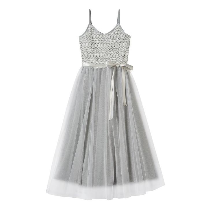 Girls 7-16 Lilt Textured Mesh Ballerina Dress, Girl's, Size: 16, Grey Other