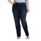Plus Size Women's Plus Lee Sophie Classic Fit Straight-leg Jeans, Size: 26w Short, Dark Blue