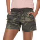 Women's Sonoma Goods For Life&trade; Zipper Accent Pull-on Utility Shorts, Size: 6, Med Green