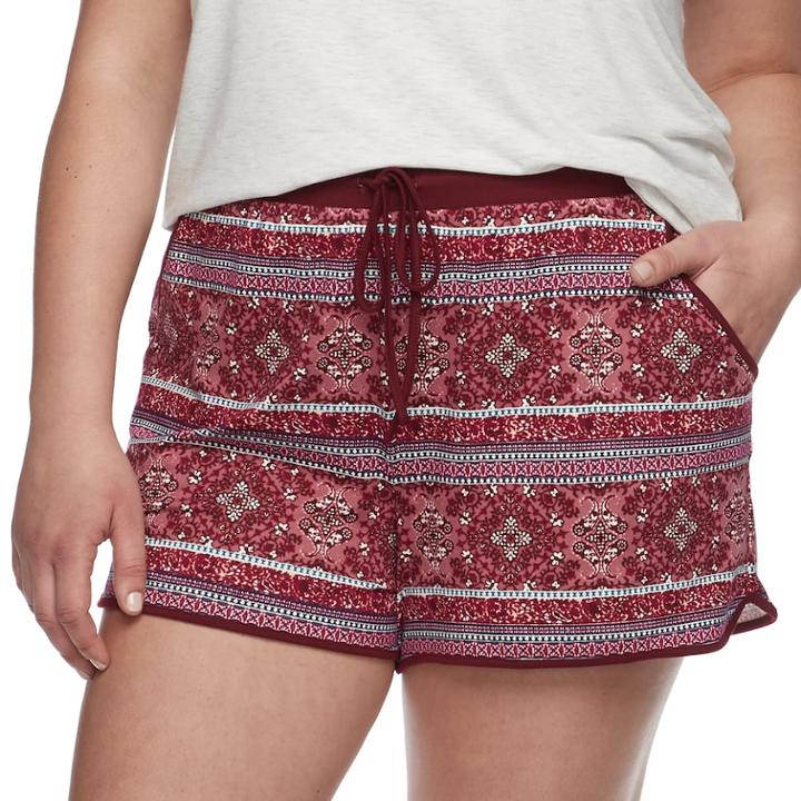 Juniors' Plus Size Mudd&reg; Peached Shorts, Teens, Size: 2xl, Lt Beige