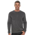 Men's Croft & Barrow&reg; Classic-fit Stretch Henley, Size: Xl, Dark Grey
