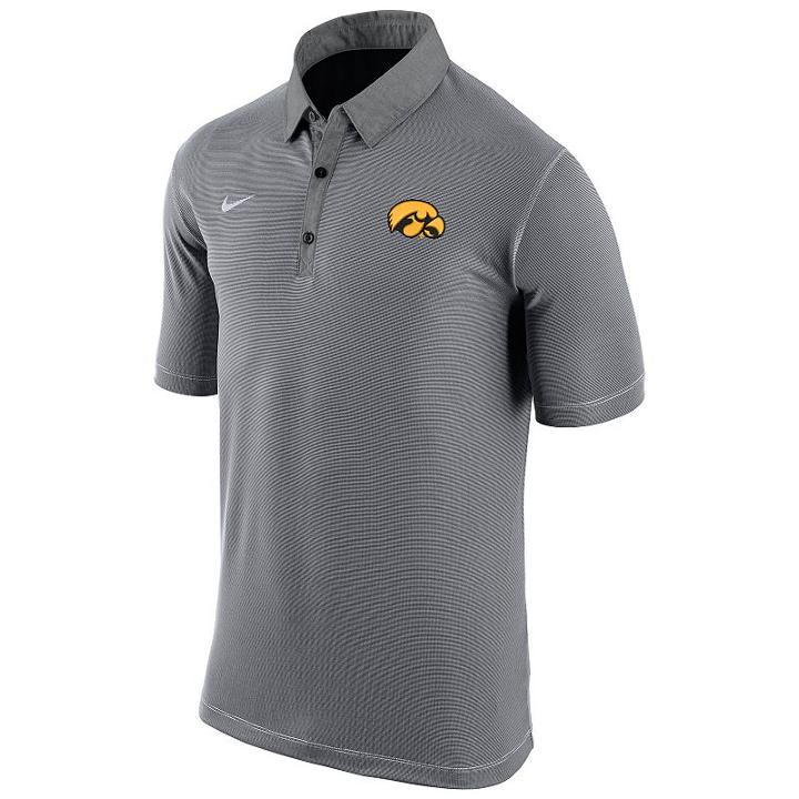 Men's Nike Iowa Hawkeyes Microstripe Dri-fit Polo, Size: Large, Multicolor