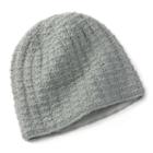 Sijjl Nordic Cable-knit Wool Beanie Hat, Women's, Grey