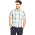 Men's Izod Coolfx Classic-fit Plaid Moisture-wicking Button-down Shirt, Size: Xxl, Lt Yellow