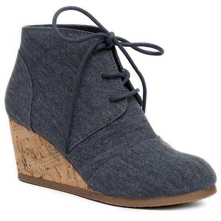 Sugar Maybee Women's Wedge Ankle Boots, Girl's, Size: 8, Blue
