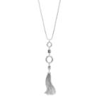 Long Tassel Pendant Necklace, Women's, Silver