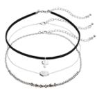 Mudd&reg; Love, Cactus & Beaded Choker Necklace Set, Women's, Silver