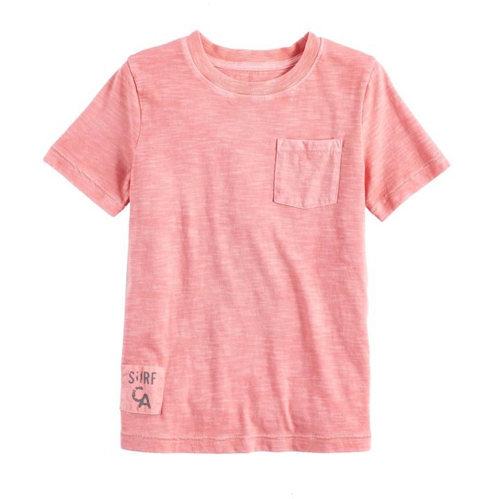 Boys 4-7x Sonoma Goods For Life&trade; Pocket Slubbed Tee, Size: 5, Med Pink