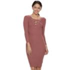 Juniors' Almost Famous Ribbed Lace-up Sweater Dress, Teens, Size: Large, Orange Oth