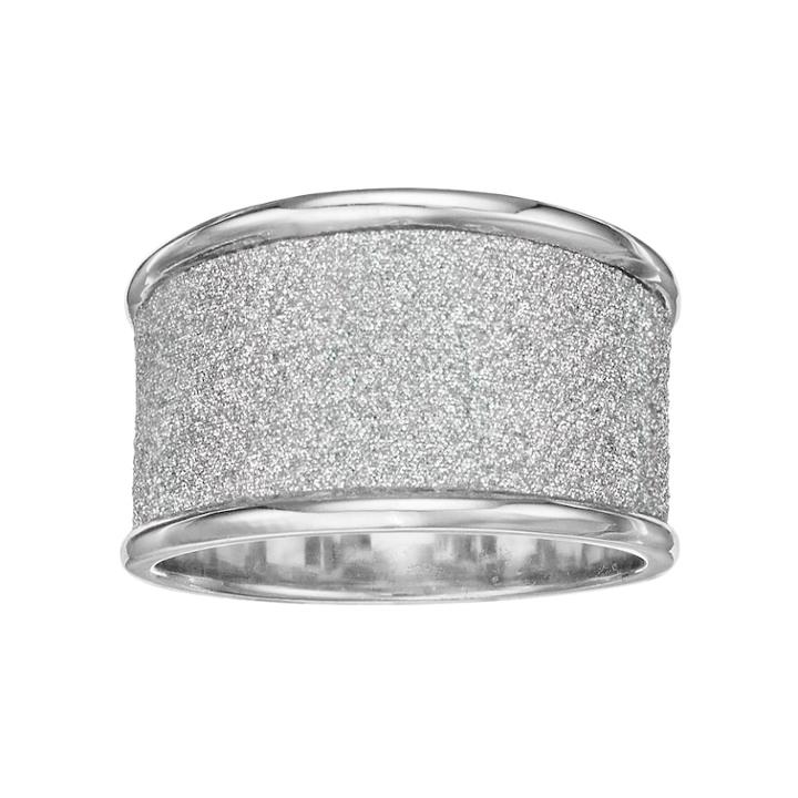 Sterling Silver Glitter Band Ring, Women's, Size: 7