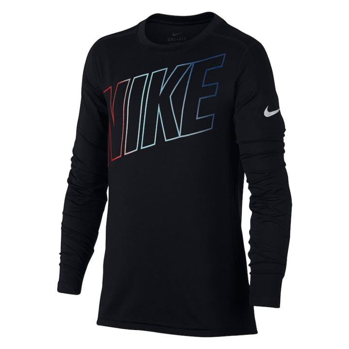 Boys 8-20 Nike Base Layer Training Top, Size: Medium, Grey (charcoal)