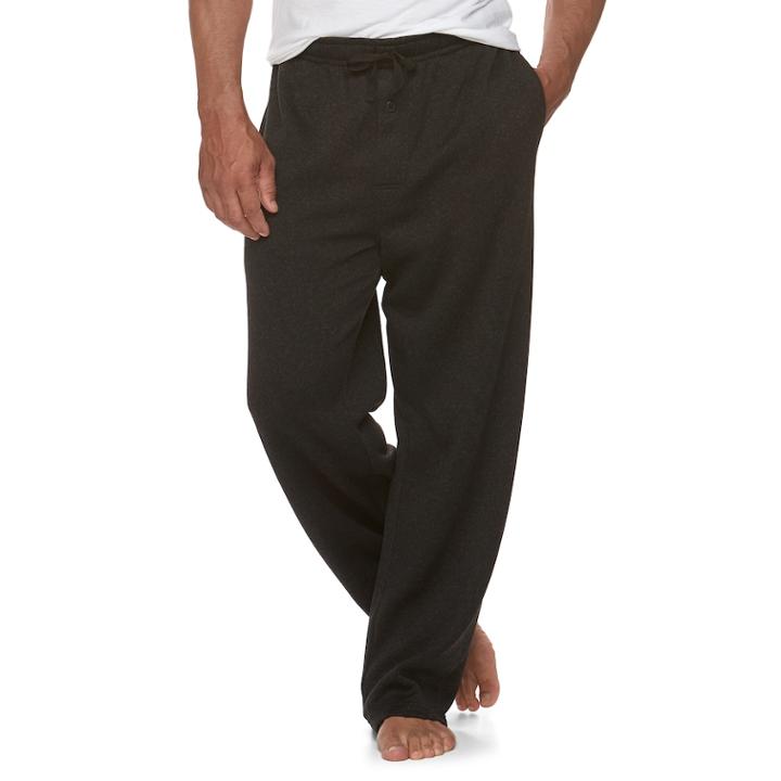 Big & Tall Jockey Fleece Lounge Pants, Men's, Size: 3xl Tall, Black