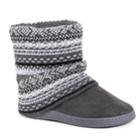 Women's Muk Luks Raquel Bootie Slippers, Size: Medium, Grey (charcoal)
