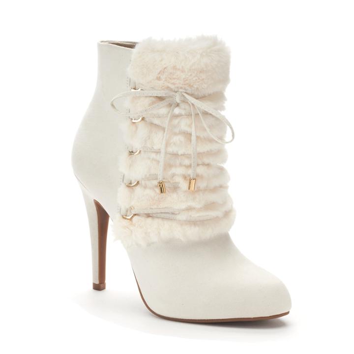 Jennifer Lopez Madeira Women's High Heel Ankle Boots, Size: 6, White