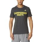 Big & Tall Adidas Championship Habits Performance Tee, Men's, Size: M Tall, Dark Grey