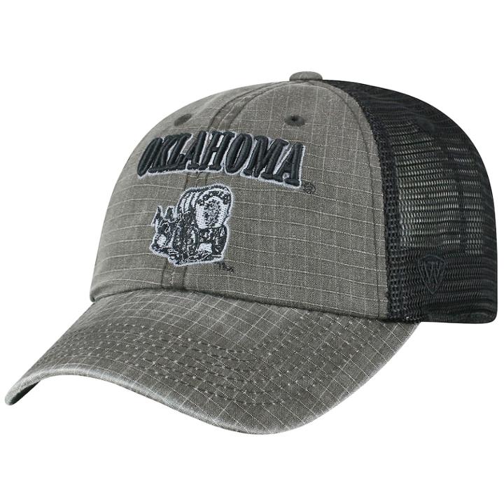 Adult Top Of The World Oklahoma Sooners Ploom Ripstop Cap, Men's, Black