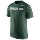 Men's Nike Michigan State Spartans Wordmark Tee, Size: Xl, Green