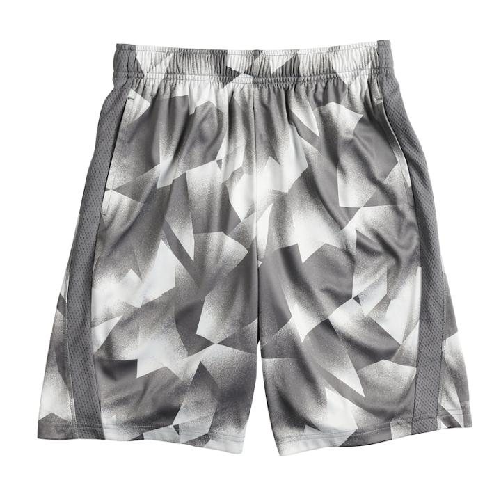 Husky Boys 8-20 Tek Gear&reg; Dry Tek Print Shorts, Size: L Husky, Med Grey