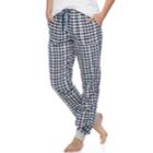 Women's Sonoma Goods For Life&trade; Pajamas: Nordic Nights Flannel Jogger Pants, Size: Small, Blue