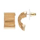 Dana Buchman Chain Half Hoop Earrings, Women's, Gold