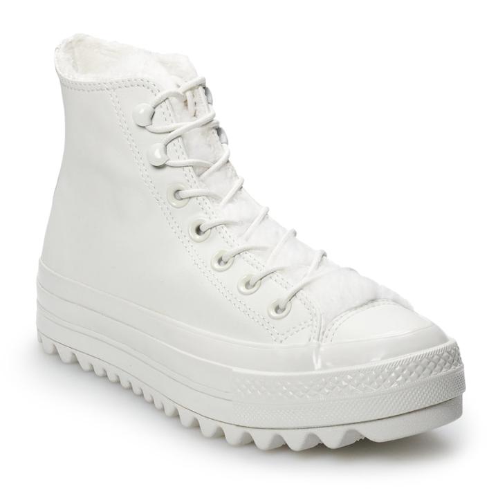 Women's Converse Chuck Taylor All Star Lift Ripple High Top Shoes, Size: 8, Natural