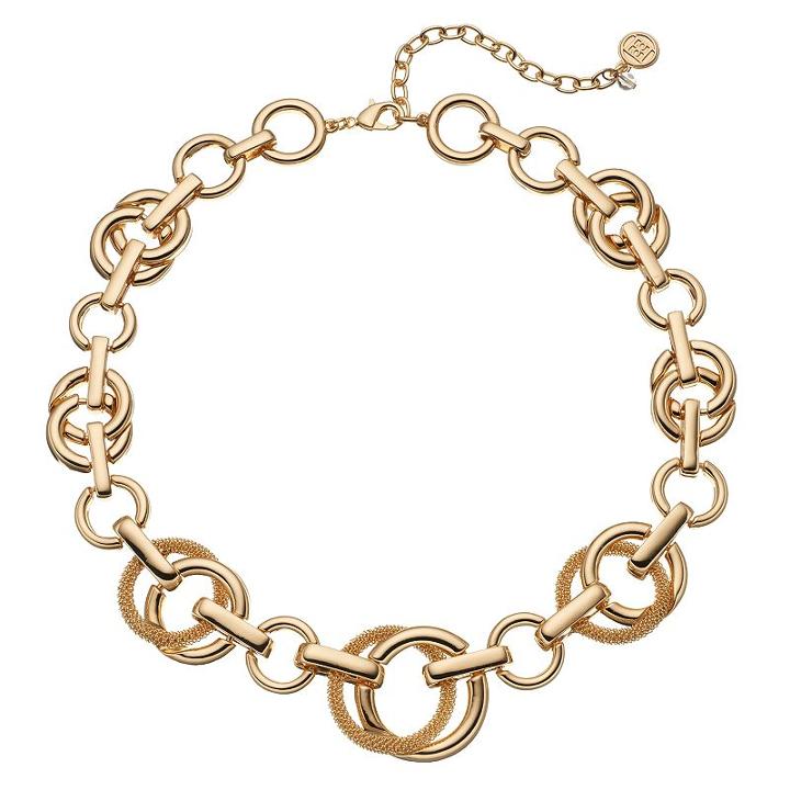 Dana Buchman Mesh Circle Link Necklace, Women's, Gold