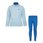 Girls 4-6x Nike Solid Tricot Jacket & Polka-dot Leggings Set, Size: 6x, Med Blue