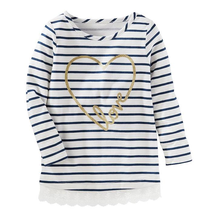 Girls 4-12 Oshkosh B'gosh® Striped Foil Tunic, Size: 6x, Ovrfl Oth