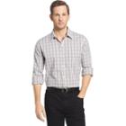 Big & Tall Van Heusen Traveler Classic-fit Plaid Non-iron Stretch Button-down Shirt, Men's, Size: Xl Tall, Med Beige