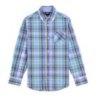 Boys 4-20 Chaps Clinton Plaid Button-down Shirt, Size: 4-5, Blue