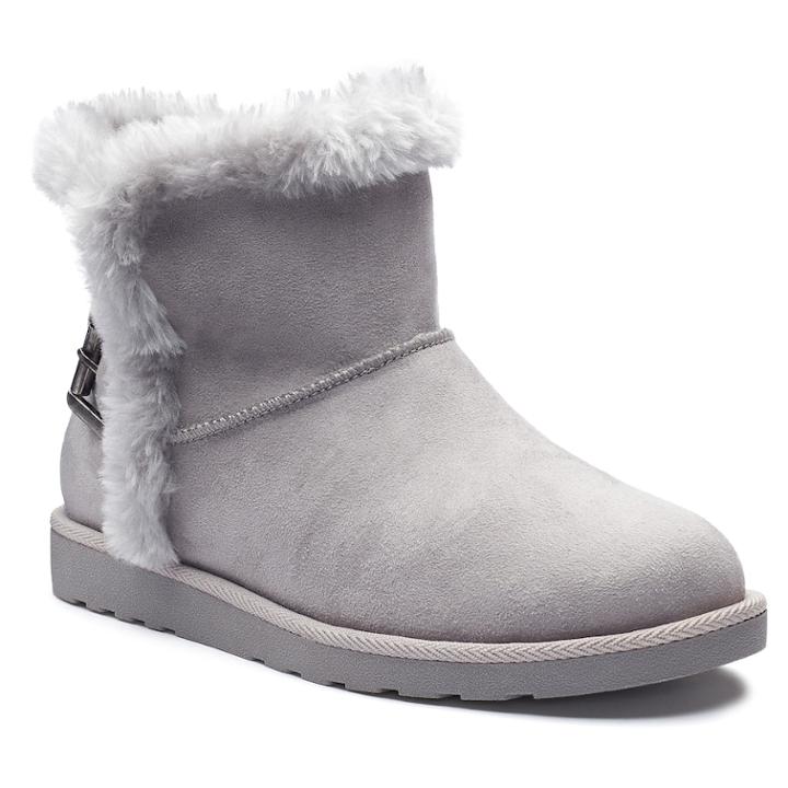 So&reg; Hangout Women's Plush Boots, Size: Medium (8), Grey
