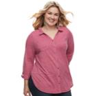 Plus Size Sonoma Goods For Life&trade; Utility Tunic, Women's, Size: 2xl, Pink