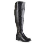 Journee Collection Plica Women's Knee-high Boots, Girl's, Size: 7, Black