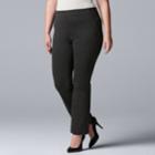 Plus Size Simpy Vera Vera Wang Midrise Bootcut Ponte Pants, Women's, Size: 0x Short, Light Grey
