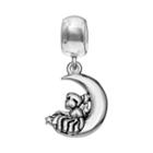 Individuality Beads Sterling Silver Crescent Moon & Girl Charm, Grey