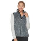 Women's Fila Sport&reg; Giro Sherpa Fleece Mockneck Vest, Size: Large, Black