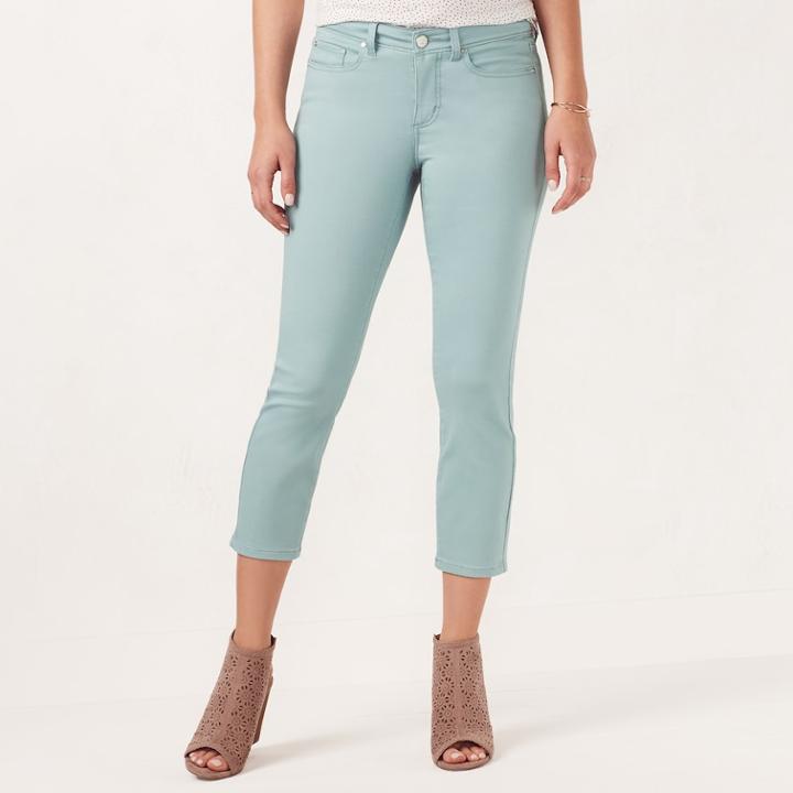 Women's Lc Lauren Conrad Capri Skinny Jeans, Size: 4, Med Blue