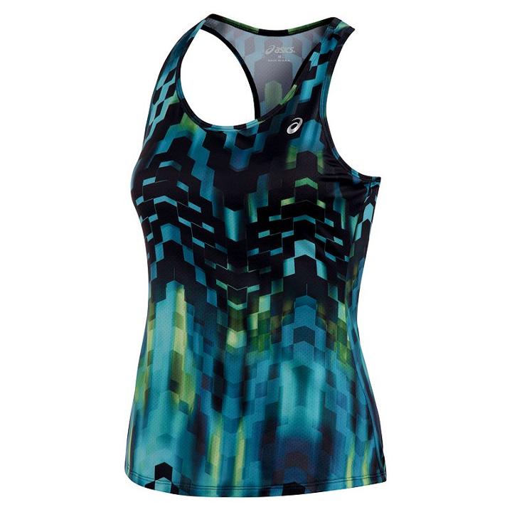 Women's Asics Emma Mesh Scoopneck Racerback Tank, Size: Xl, Turquoise/blue (turq/aqua)