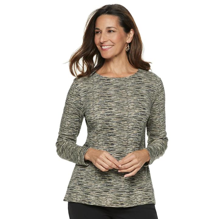 Women's Croft & Barrow&reg; Crewneck Sweatshirt, Size: Xl, Med Beige